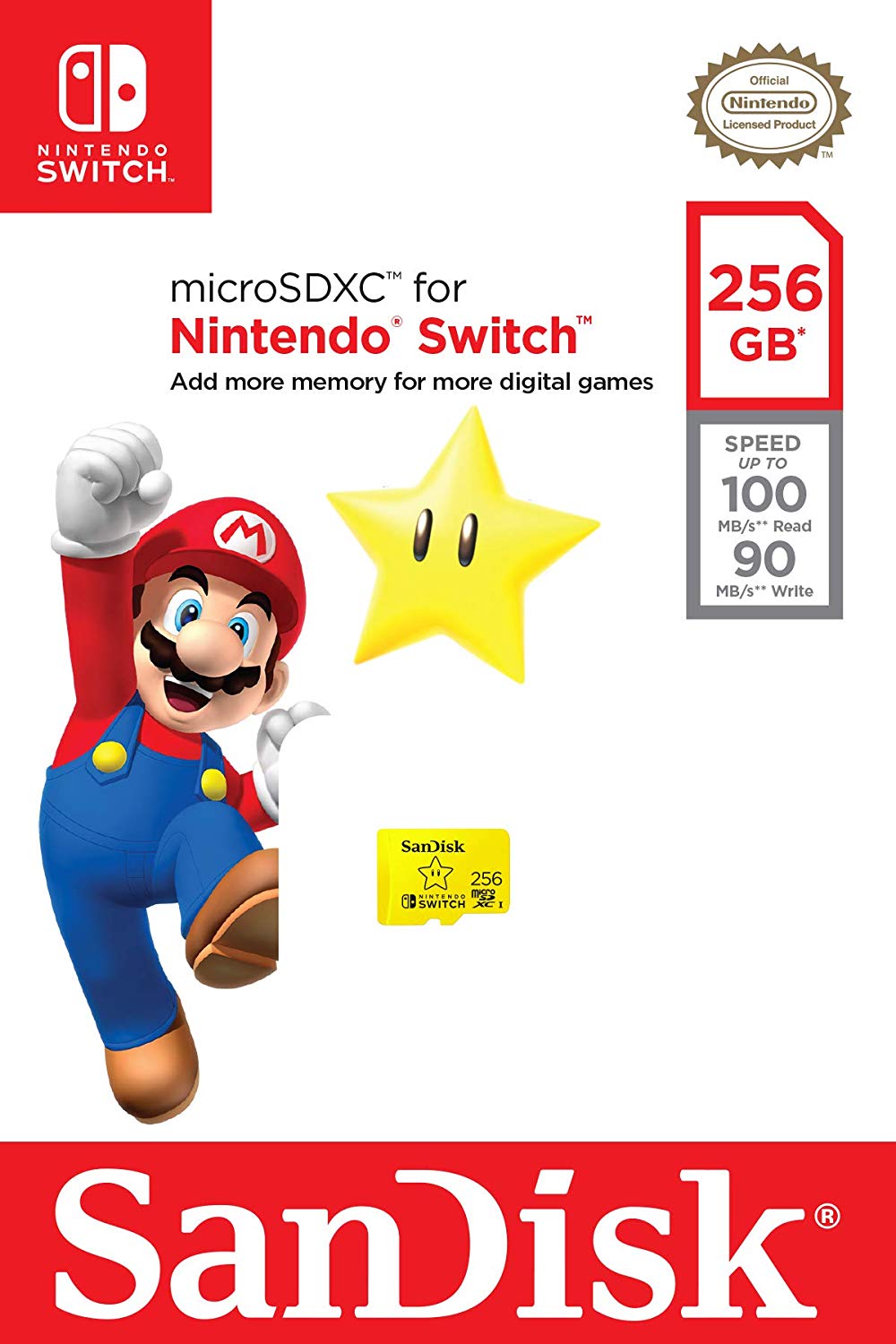 Carte mémoire MSD SWITCH 128GO 100MB/S pour console Nintendo